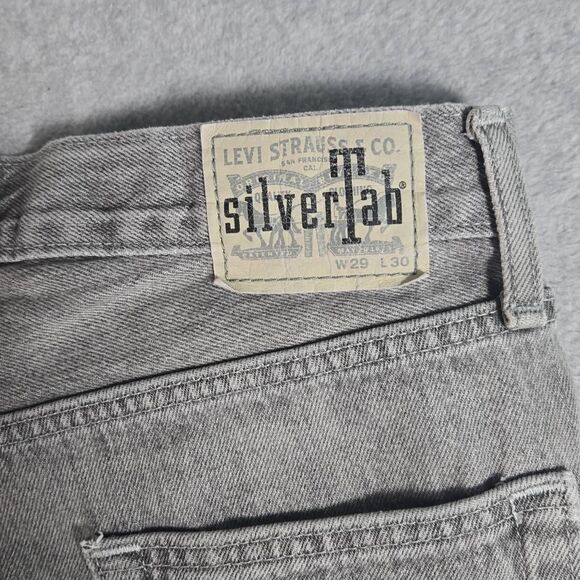 Levis Silvertab Jeans Loose Baggy 2000s y2k 29x30 Gray Washed - Picture 7 of 10